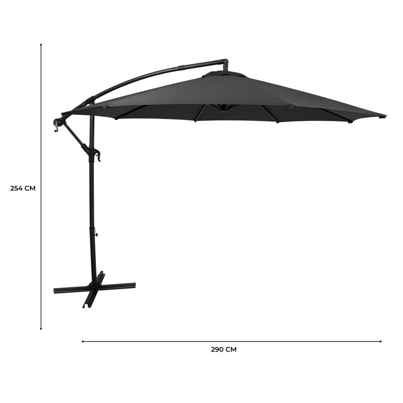 Cantilever Parasol 3m - Grey