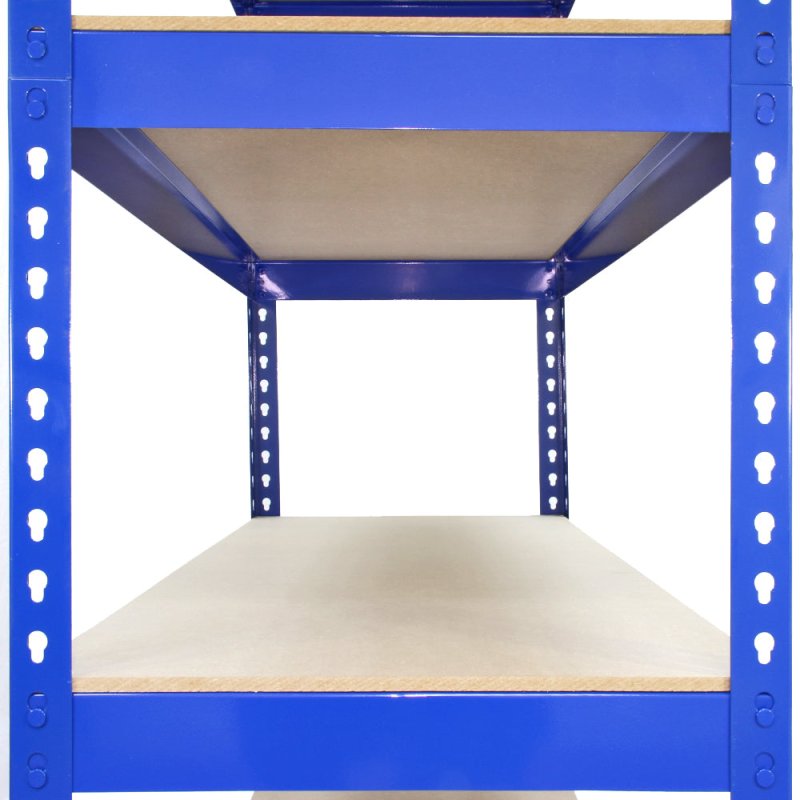 10 x Blue Racking Bay Unit 5 Tier Heavy Duty Steel Metal 280kg capacity Per Shelf Garage Shelves Storage Warehouse Shed Workshop Boltless Shelving 120cm x 45cm x 180cm Free Rubber Mallet