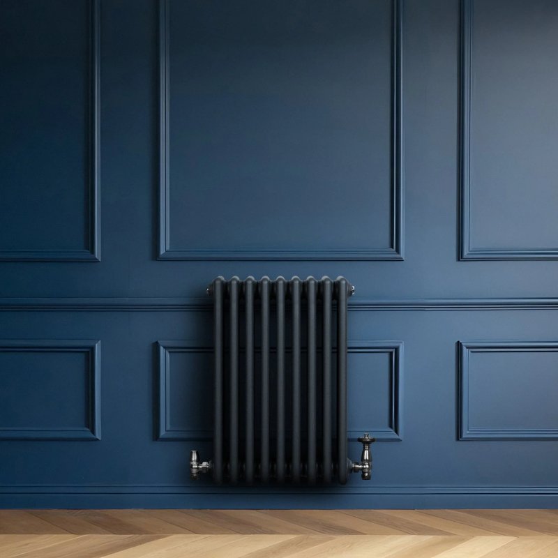 Traditional 4 Column Radiator - 600 x 425mm - Anthracite Grey