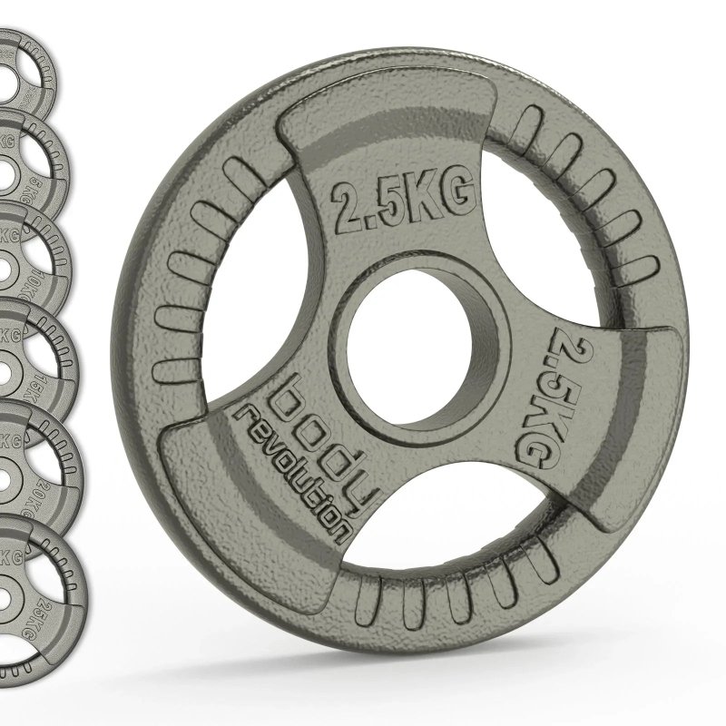 Olympic Tri Grip Cast Iron Weight Plates Pairs Sets 2 x 1.25kg
