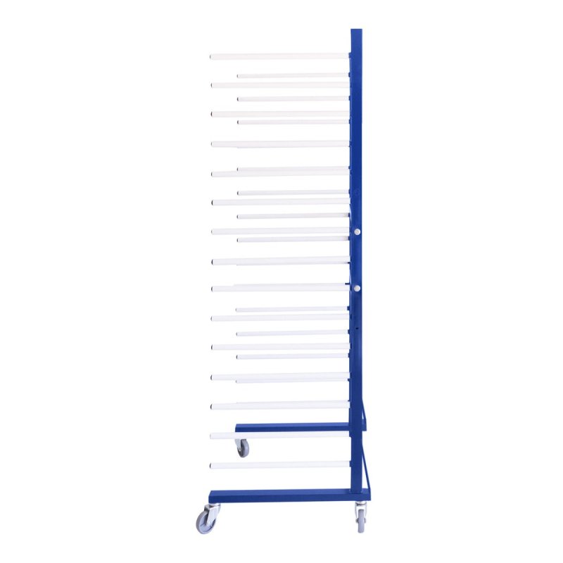 Combi Spray Drying Rack Blue Trolley Eco Paint Shop Woodworking Dry Storage 4 Heavy Duty 360 Degree Castors Mobile 15 Layers 25kg Per Layer 375kg Total Capacity Adjustable Width 182 H x 35/65 W x 59 D