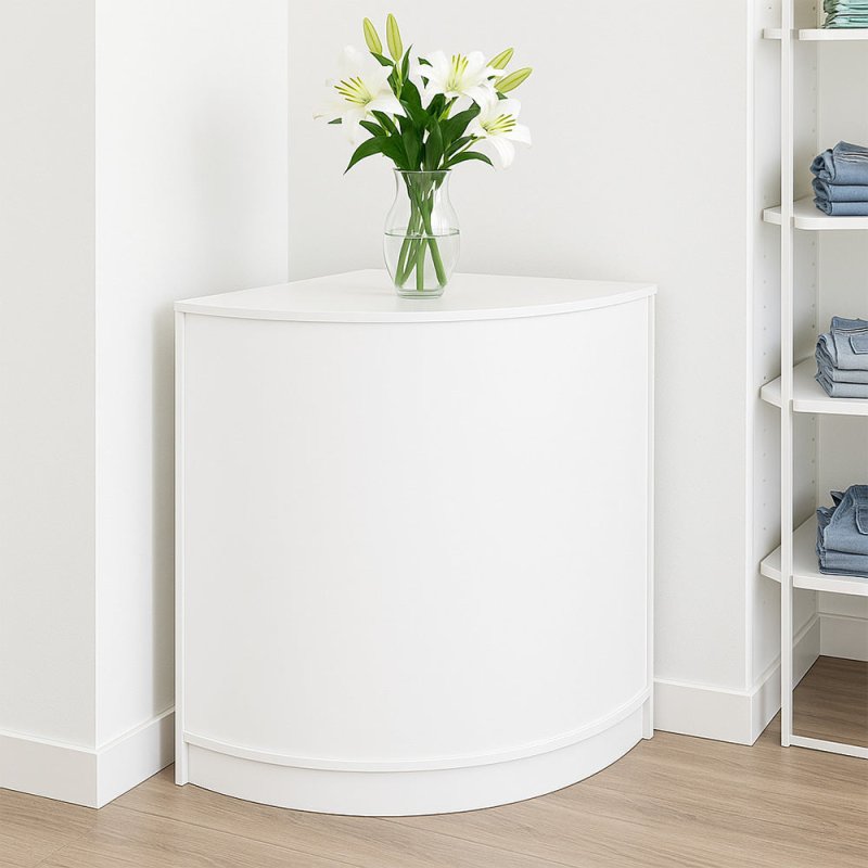 Retail Shop Corner Counter CM60 - White