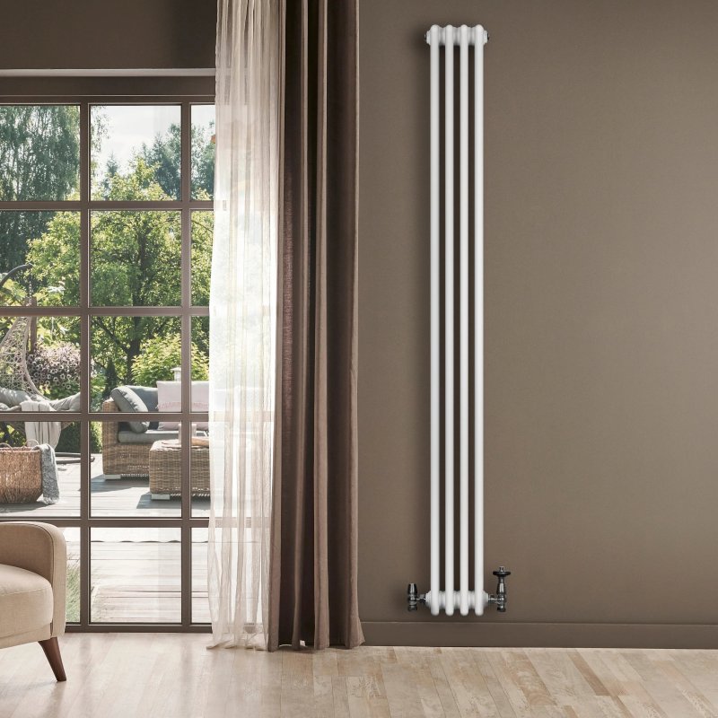 Traditional 4 Column Radiator - 1800 x 200mm - White