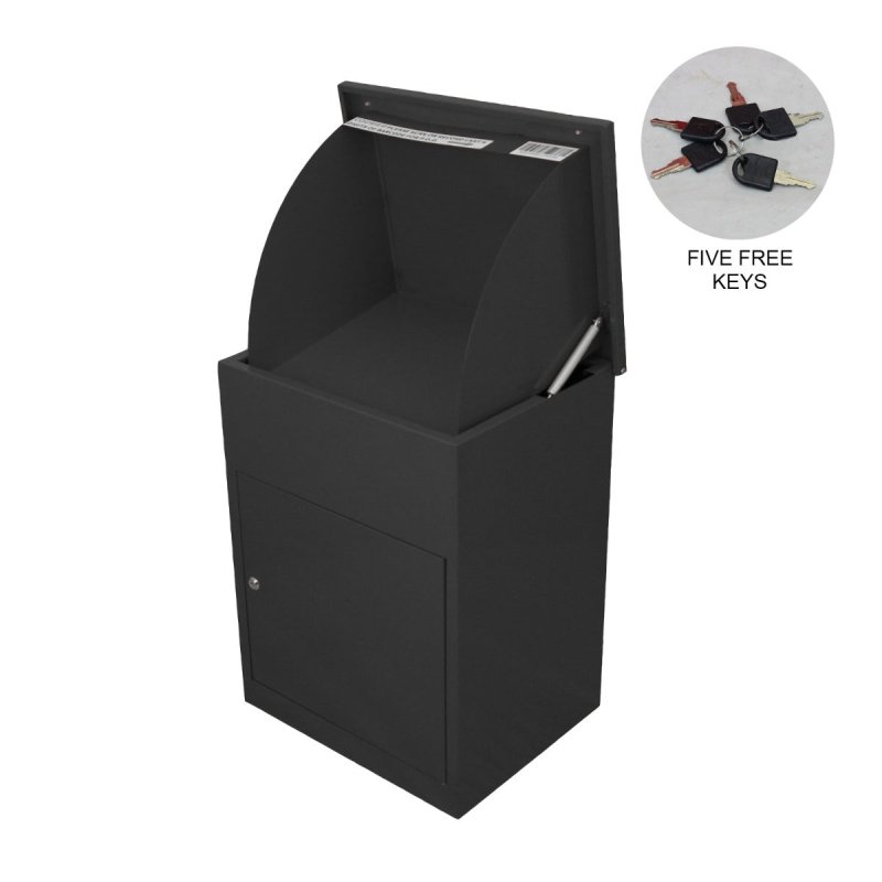 Parcel Post Box Lockable Wall Mounted Secure Large Outdoor Letter Smart Mail Drop Box Weatherproof Galvanised Steel | 5 Keys | 580 x 460 x 360mm