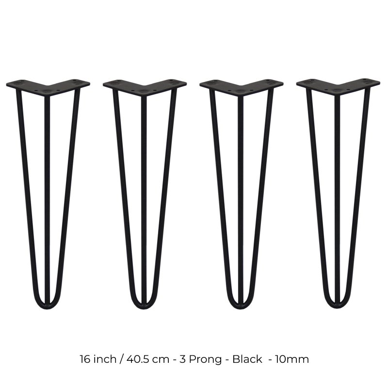 4 x Hairpin Legs / Hair Pin Legs Set SkiSki Legs Furniture Desk Bench Chair Table 16