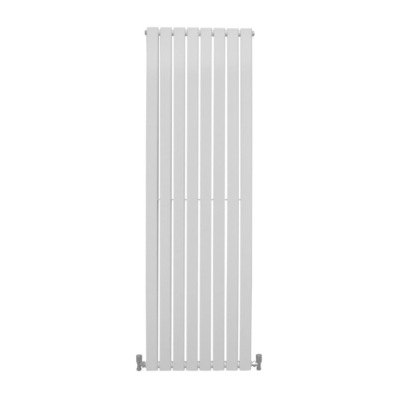 Designer Radiators 180 x 56cm Flat Panel Modern Central Heating Gloss White Vertical Column Double Panel Wall Mounted Slimline Kitchen Living Room Bathroom Commercial Cleaning Brush & Fixing Kit