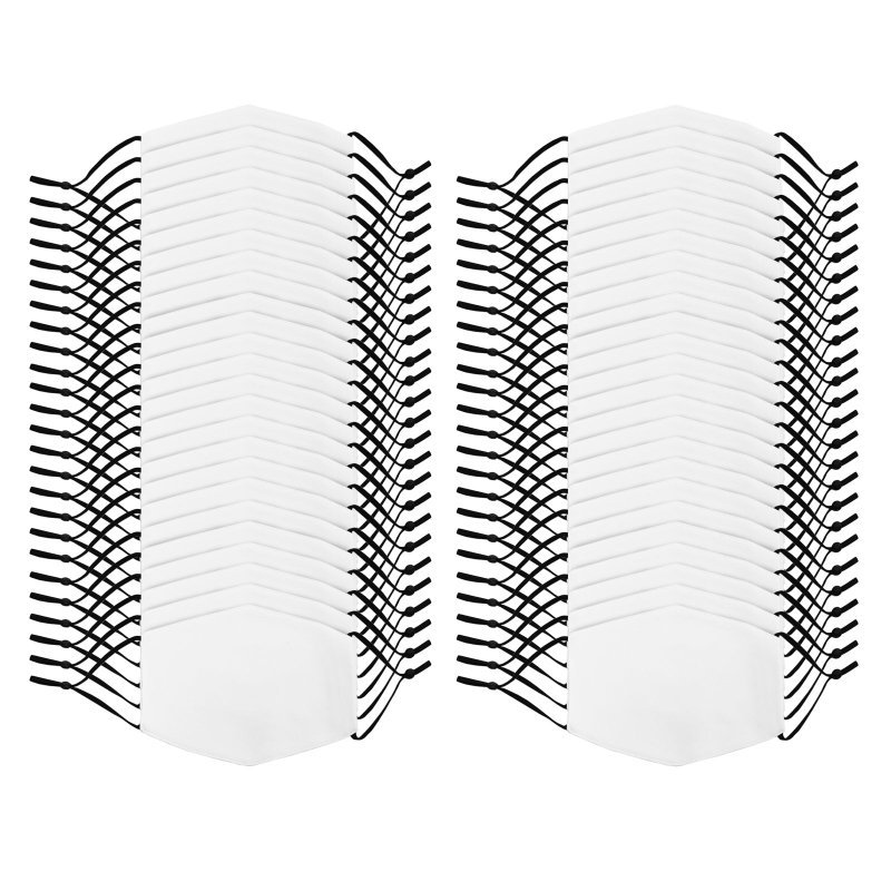 Sublimation Face Masks White Blank / 50 Pack Of Medium Facemasks / 5 Layer Filter Custom Print Heat Transfer Press Customise Personalise Dye Printing Reusable