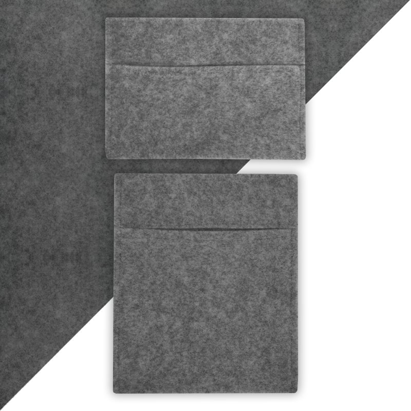 Camper Van Lining & 2 x Storage Pouches Smoke Grey Carpet 4 Way Stretch 2m Wide 11m2 Coverage Car Motorhome Vehicle Interior Campervan Conversion 2 Size Tool Paperwork Document Pocket Organiser Holder