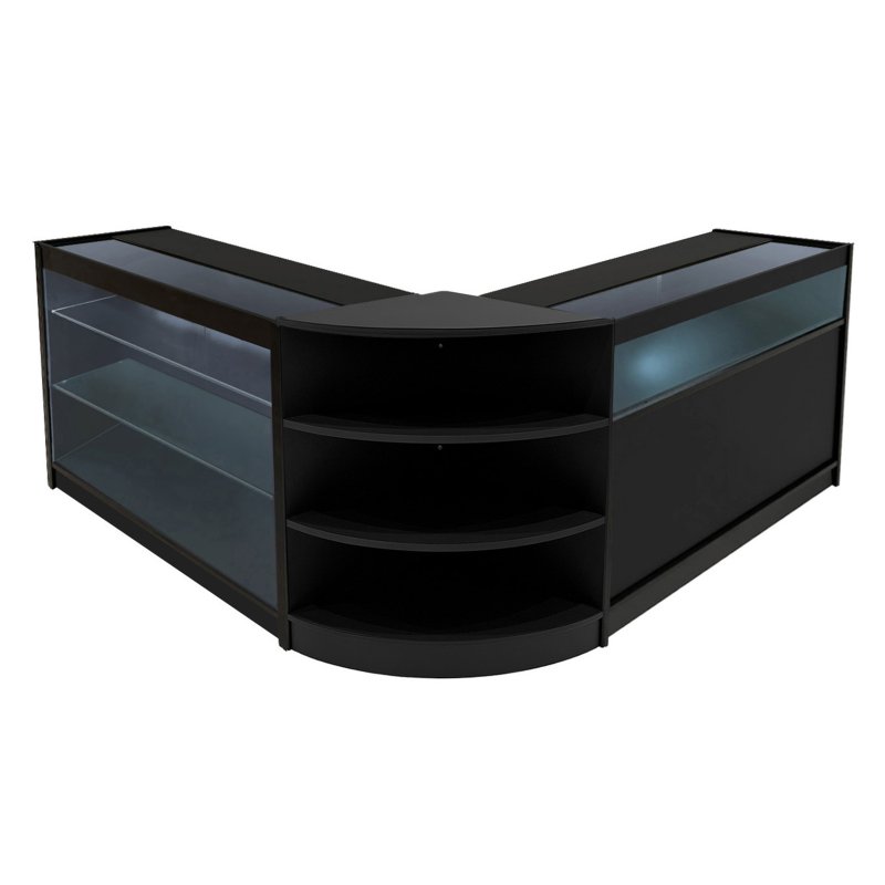 Demeter LED Shop Counter Set K1200, B1200 & LM60 - Black