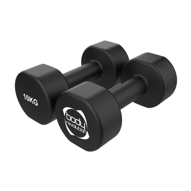 2 x 10KG Neoprene dumbbells