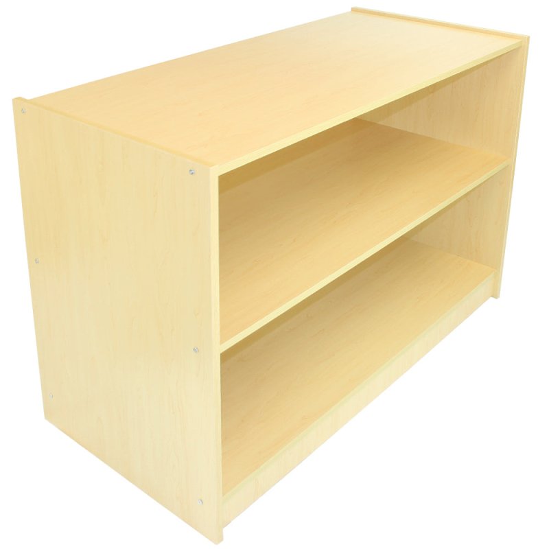 MonsterShop A1200 Shop Counter Retail Showcase Display Cabinet, Maple, 120cm x 90cm x 60cm