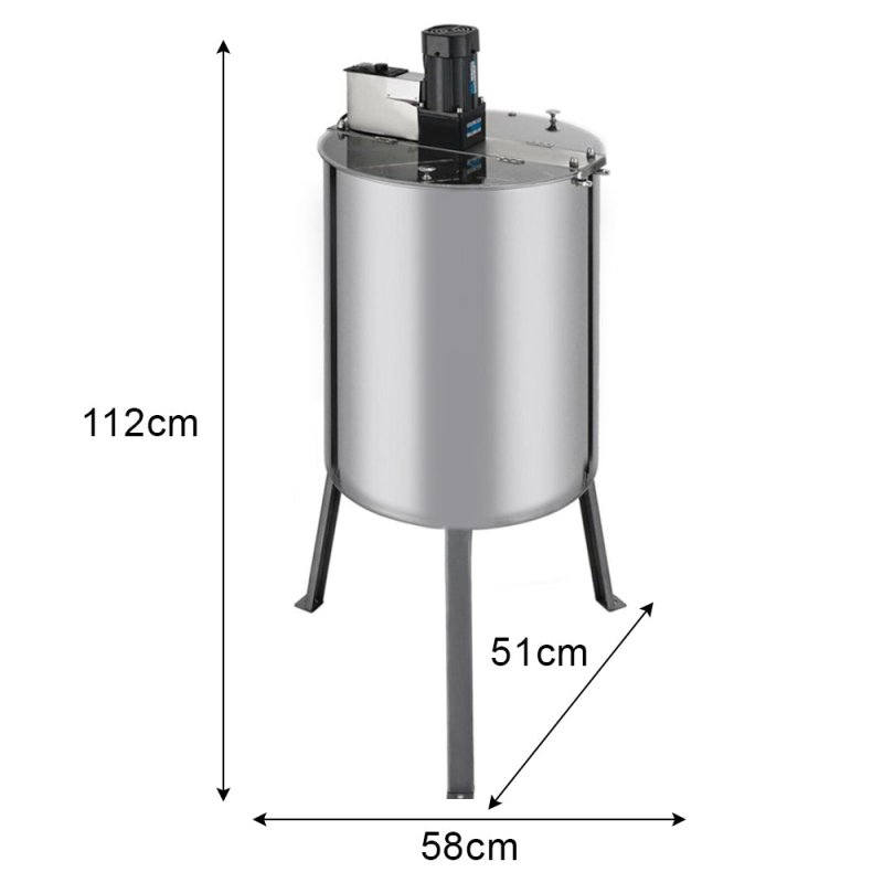 Electric Honey Extractor Separator 4 Frames Stainless Steel Barrel Beehives Honeycomb Spinner Machine With Stand Beekeeping Extractor Equipment | 140W 220V