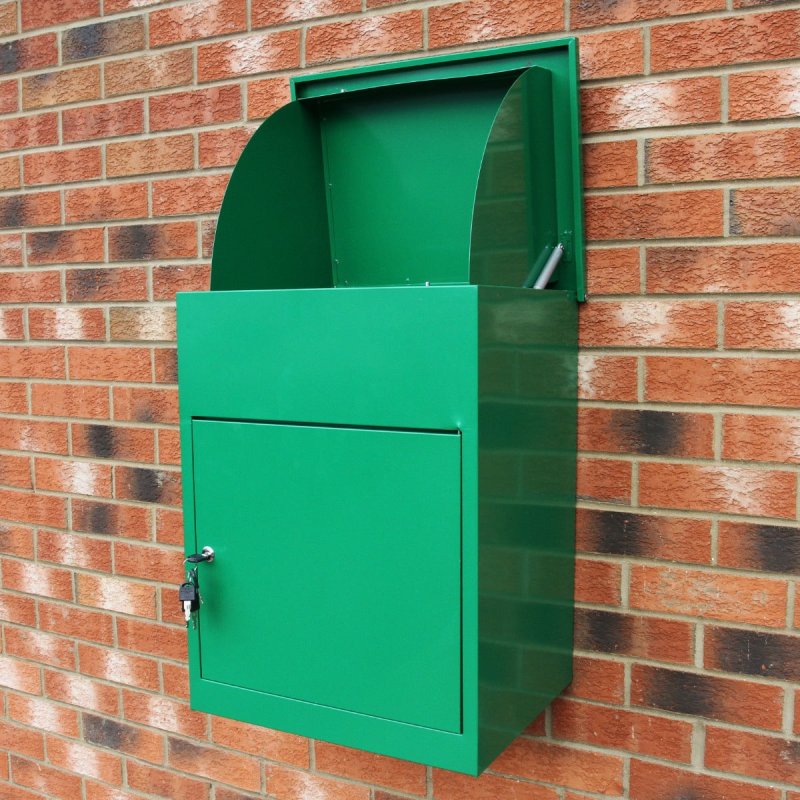 Parcel Post Box Lockable Wall Mounted Secure Large Outdoor Letter Smart Mail Drop Box Weatherproof Galvanised Steel | 5 Keys | 580 x 460 x 360mm