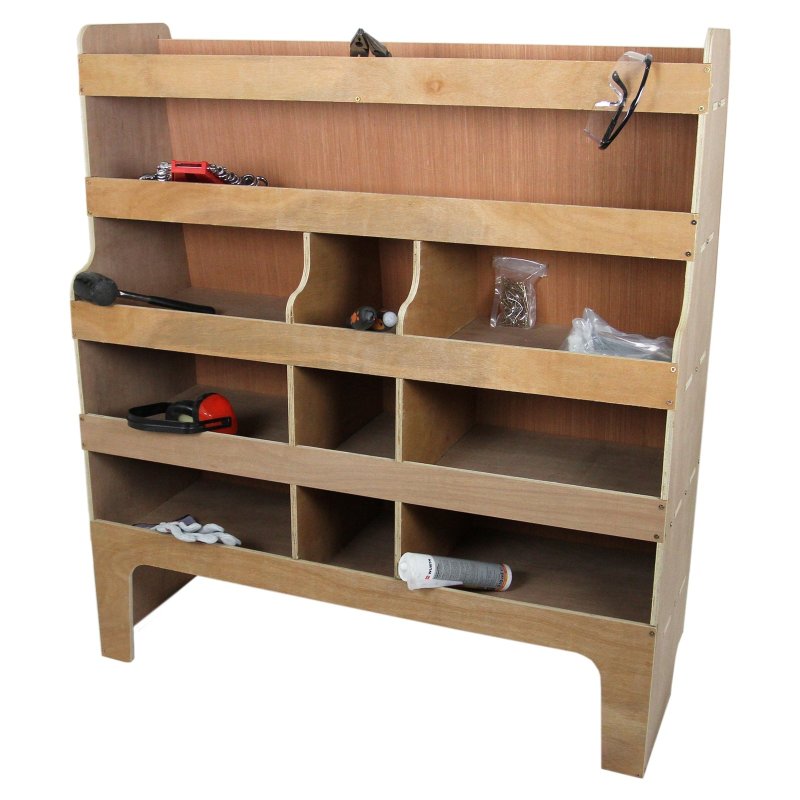 Ford Transit Custom SWB & LWB Offside Plywood Van Racking Tool Shelving Utility Shelves Organiser FREE L-Shaped Brackets