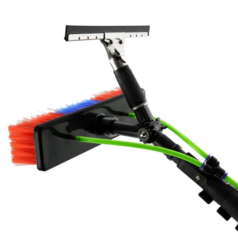 MAXBLAST 30ft Water Fed Pole & Backpack / Window Cleaning Telescopic Brush / Extendable Window Washer
