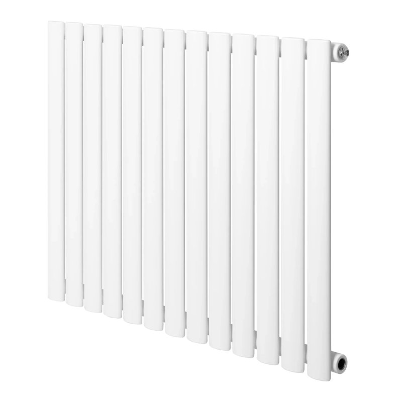 Oval Single Column Radiator - 600 x 780mm - White
