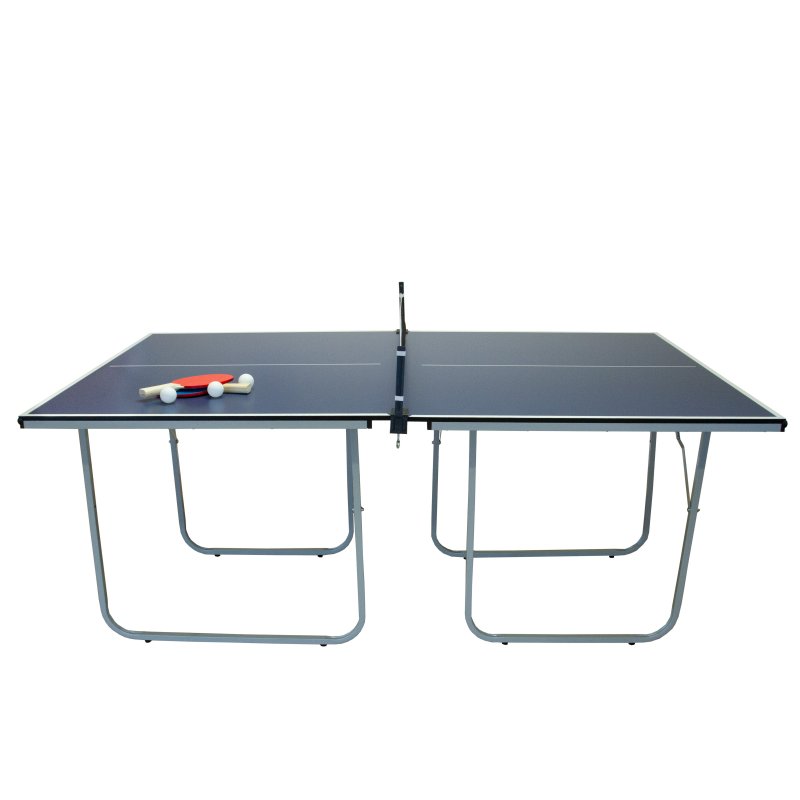 Table Tennis Table Folding Legs Ping Pong Portable Compact Easy Quick Installation Multifunctional Games Indoor Outdoor 2 Bats 5 Balls Net Powder Coated Iron 12mm MDF 181 x 102 x 76cm 26kg