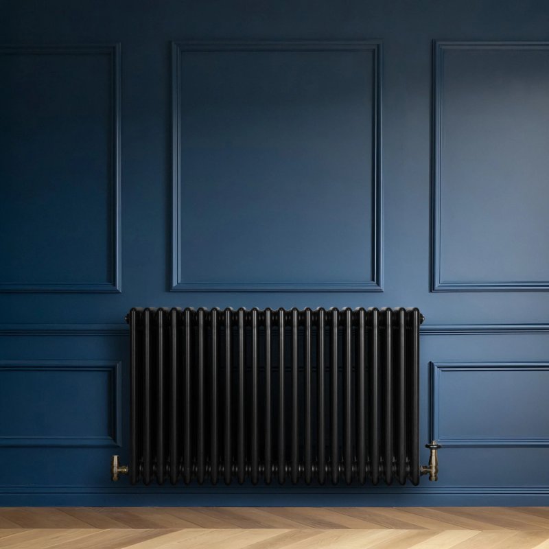 Traditional 4 Column Radiator - 600 x 1010mm - Black