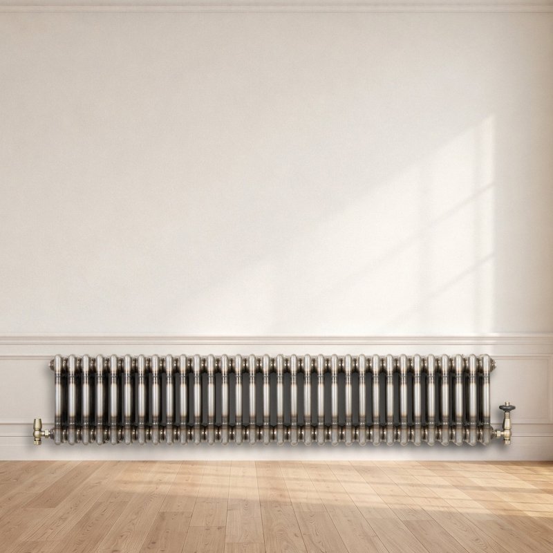 Traditional 3 Column Radiator - 300 x 1460mm - Raw Metal