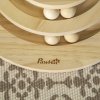 PawHut Cat Scratching Post Cat Tree, Kitty Activity Centre w/ Turntable Interactive Toy Ball, Cat Tower w/ Jute and Sisal