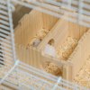 PawHut Hamster Cage, Gerbil Cage w/ Deep Bottom, Litter Area, Wooden Ramp, Platforms, Hut, Exercise Wheel, for Small Rodents, 59 x 35.5 x 47cm