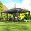 Outsunny Pop Up Gazebo 3 x 6m, Foldable Canopy Tent, Height Adjustable Wedding Awning Canopy w/ Carrying Bag, Grey