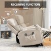 HOMCOM Riser and Recliner Chair for the Elderly, Electric Microfibre Upholstered Lift Chair with Vibration Massage and Heat, Quick Assembly, Remote Control, Cup Holders, Side Pockets, Beige