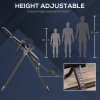 HOMCOM Foldable Gravity Inversion Table, Back Therapy Fitness Bench w/ Soft Ankle Cushions, for Home, Office, Gym - Black