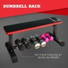 SPORTNOW Flat Weight Bench, Bench Press, Workout Bench with Dumbbell Rack, 300KG Weight Capacity, for Home Gym Weight Lifting Training