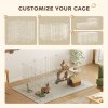 PawHut DIY Pet Playpen Metal Wire Fence Indoor Outdoor Rabbit Small Animals Cage 36 Panel Enclosure, White