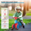 HOMCOM Baby Balance Bike Toddler Training Walker Smooth Rubber Wheels Ride on Toy Storage Bin Gift for Boys Girls Blue Red