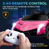 HOMCOM Lamborghini Veneno Licensed 12V Ride on Car, Electric Car for Kids with Butterfly Doors, 7km/h Kids' Electric Ride on with Remote, Music, Horn, Suspension for Ages 3-6 Years, Pink