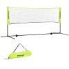 SPORTNOW 3(m) Badminton Net, Foldable Height Adjustable Outdoor Sports Net with Carry Bag, for Tennis, Badminton, Pickleball, Volleyball, Black and Yellow