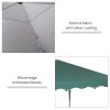 Outsunny 3x3(m) Pop Up Gazebo, Foldable Party Tent with Wave Edge and Carry Bag, Height Adjustable Festival Camping Canopy for Garden Outdoor, Green