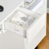 HOMCOM 80cm Compact Computer Desk with Keyboard Tray, Home Office Desk with Drawer for Bedroom Study, White
