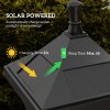 Outsunny 1.3 m Garden Lamp Post Light, LED Outdoor Solar Post Lights, Waterproof IP44 for Patio, Garden, Pathway, Cool White