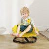 AIYAPLAY Kids Spinning Chair for Autism, Sensory Swivel Chair for ADHD Children, Flower Shaped Sit and Spin Wobble Chair with Metal Base & Non-Slip, Sensory Balance Toy for 3-8 Years Old, Yellow