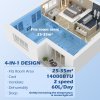 HOMCOM 14000 BTU Portable Air Conditioner, Smart Home WiFi Compatible, 4 in 1 Dehumidifier Cooler Fan, with Sleep Mode, Remote, 24H Timer, Window Venting Kit, A Energy Efficiency, 35m², White