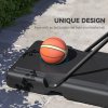 HOMCOM Portable Freestanding Basketball Hoop Stand Transparent Backboard 160-305cm Adjustable Basketball Hoop with Two Moving Wheels For Adult Outdoor & Indoor Use