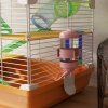 Pawhut 5 Tier Hamster Cage, Gerbil Cage with Tube Exercise Wheels, Tunnel, Water Bottle, Dishes, 58H x 46L x 30Wcm, Orange