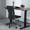 Vinsetto Office Chair, Armless Desk Chair, Adjustable Computer Swivel Chair with Rolling Wheels and Mesh Back for Home Work Study, Dark Grey
