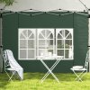Outsunny Gazebo Side Panels with Window for 3x3(m) or 3x4m Pop Up Gazebo, 2 Pack Sides Replacement, Green