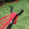 Outsunny 298 x 117cm Hammock with Stand Camping Hammock with Portable Carrying Bag, Adjustable Height, 120kg Load Capacity, Red Stripe
