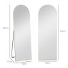 HOMCOM Arched Full Length Mirror, 50 x 150cm Wall Mounted, Leaning, Free Standing Mirror, Frameless Full Body Mirror for Living Room, Bedroom, Gold Tone