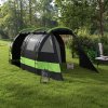 Outsunny Camping Tent, 4-5 Man Blackout Tent with Bedroom and Living Room, 3000mm Waterproof, Portable with Bag, for Fishing Hiking Festival, Black