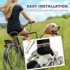 PawHut Dog Lead for Bicycle, Dog Bicycle Exerciser Leash Easy Installation Removable, Hands Free Dog Bike Leash for Cycling, Training, Jogging, Black