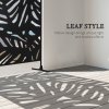 Outsunny Decorative Garden Privacy Screen with Stand, 6.5FT Freestanding Metal Outdoor Divider, Decorative Privacy Panel with Expansion Screws for Garden Pool Hot Tub, Large Leaves Style, Black