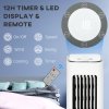 HOMCOM Evaporative Air Cooler, 5L Water Tank Oscillating Ice Cooling Fan with 3 Modes, 3 Speeds, 10H Timer, Detachable & Washable Filter, LED Display & Remote Control and Oscillation, White