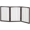PawHut 3 Panel Stair Gate Foldable Dog Door Gate Indoor Free Standing Safety Gate Pet Barrier 76cm Height