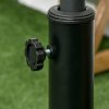 Outsunny 18kg Resin Garden Parasol Base, Round Outdoor Market Umbrella Stand Weight for Poles of 38mm to 48mm, Bronze